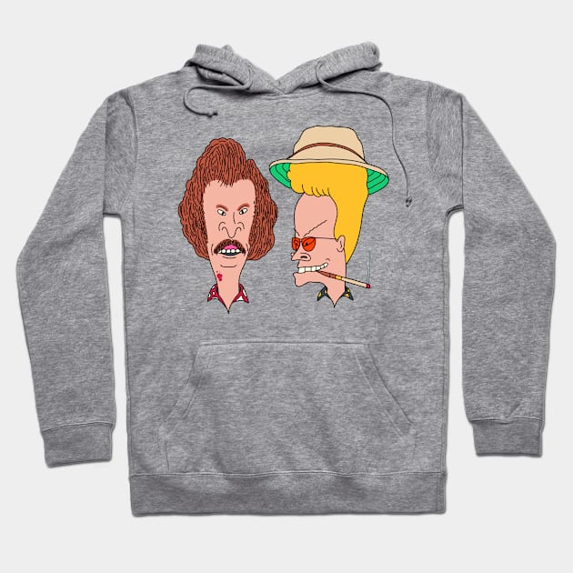 Beavis and Butthead in the style of Fear and Loathing in Las Vegas Hoodie by robchick